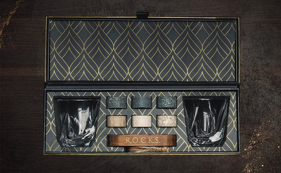 Le Set du Connaisseur - Édition Pierres à Whisky & Verre Torsadé