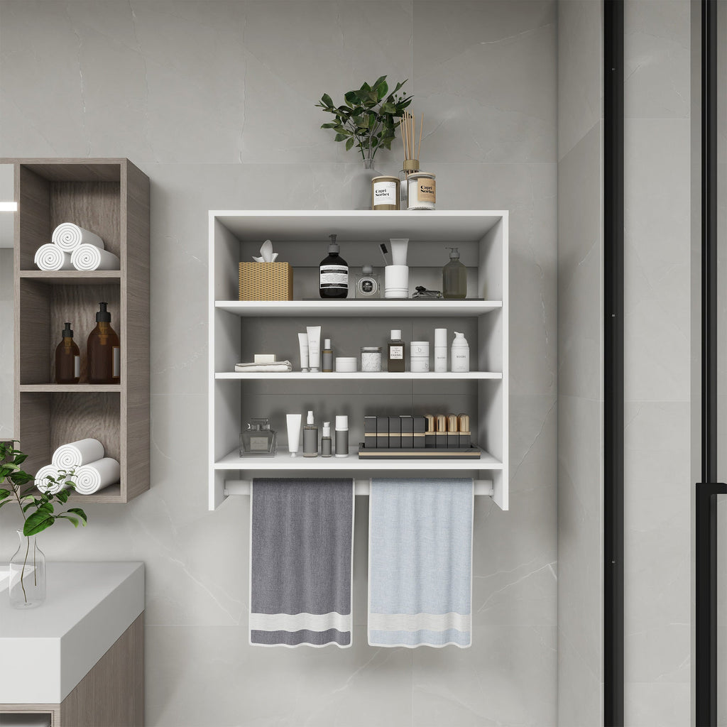 Système Organisateur de Placard B1 : Organisateurs de Placard Montés au Mur et Rangement pour Dressing, Étagères et Rangement Moderne pour Chambre 80cm L x 40.8cm P x 80cm H