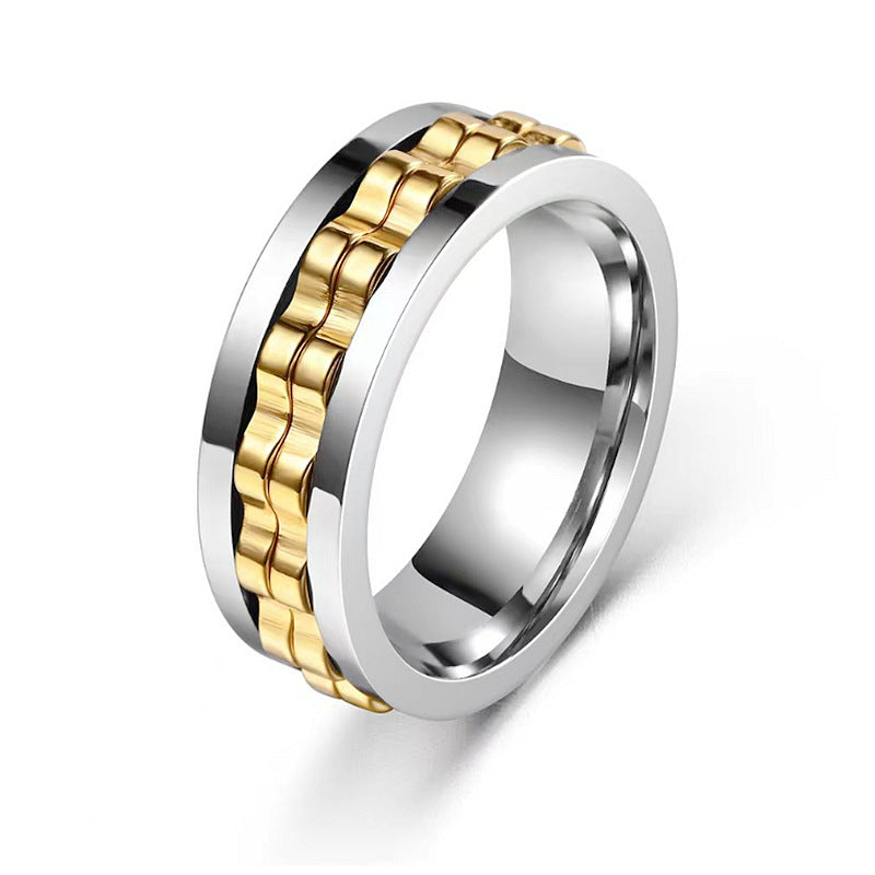 Bague Fidget Spinner en Titane pour Hommes